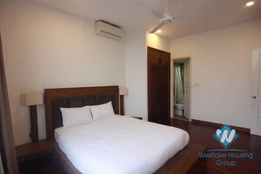 Tay Ho - Lake side apartment for rent with balcony and open living room